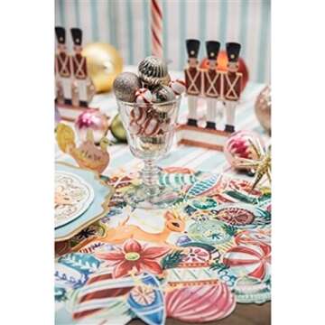 Christmas Paper Placemats for Dining Table - Yuletide Disposable Paper Placemats 12 Sheets - American Made