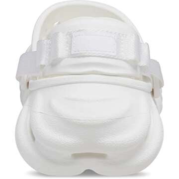 Crocs Unisex Echo Clogs – Comfortable and Stylish Clogs with Height Boost, White, Size 11 US Men