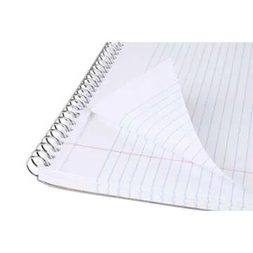 Mintra Office TOP BOUND Durable Spiral Notebooks (Black, College Ruled 3pk)