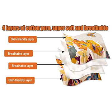 MSGKV Boho Cotton Throw Blanket 60''x80'', Soft Lightweight Blanket for Couch, Bed, Travel, Picnics, Home Decor