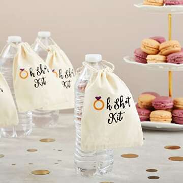 BLUE PANDA 20 Pack Drawstring Hangover Kit Bags for Bachelorette Party, Weddings, Bachelor, Bridal S...