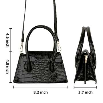Cute Small Crossbody Purse for Women Stylish Crocodile Handbag