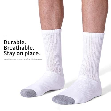 CelerSport Men's Athletic Crew Socks 6 Pack for Comfort