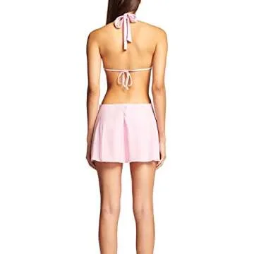 Miqil Women's Sexy Bodycon Tube Dress Y2k Backless Ruffle Trim Flower Tassels High Spilt Long Dress Night Party Club Dress G Pink