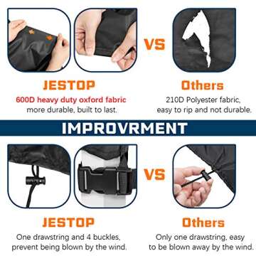 JESTOP 600D Patio Furniture Covers - Waterproof & UV Resistant