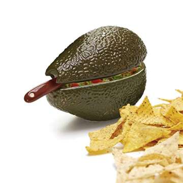 Prepworks by Progressive Guacamole Bowl with Spoon - Perfect for Parties and Dips