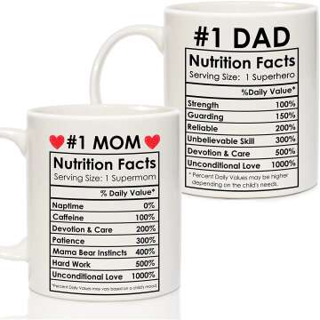 Personalized Mom Dad Coffee Mugs Set - Unique Gifts