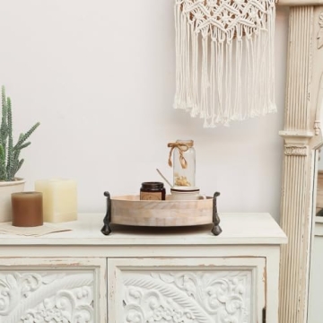 NIKKY HOME 10 Inch Rustic Decorative Tray for Home