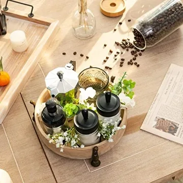 NIKKY HOME 10 Inch Rustic Decorative Tray for Home