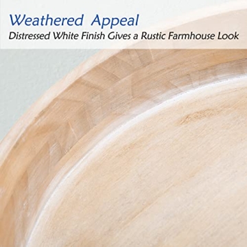 NIKKY HOME 10 Inch Rustic Decorative Tray for Home