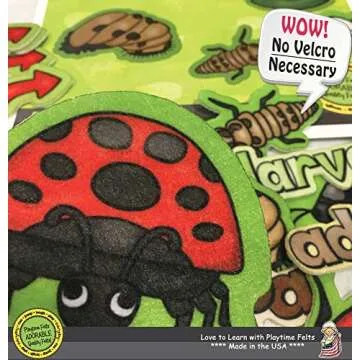 Playtime Felts Ladybug Life Cycle Story Set for Kids