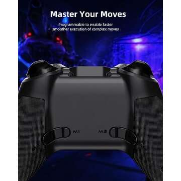 Forty4 Wireless Gaming Controller, Game Controller for PC Windows 7/8/10/11, PS3, Switch, Dual-Vibration Joystick Gamepad for Computer