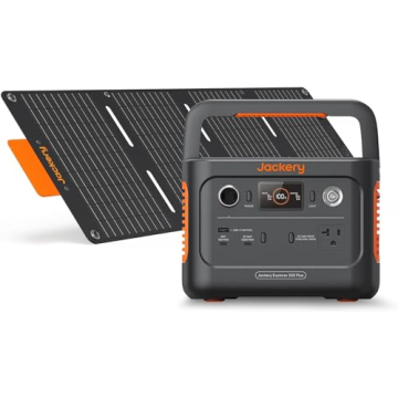 Jackery Solar Generator 300 Plus Portable Power Station with 40W Book-sized Solar Panel, 288Wh Backu...