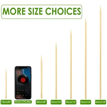 200 PCS Bamboo Skewers for Grilling and Appetizers