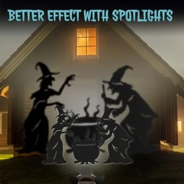 Halloween Witch Yard Decorations Metal Stakes Set of 3