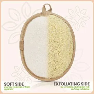 ALMOONI Natural Exfoliating Loofah Scrubber - 2 Count