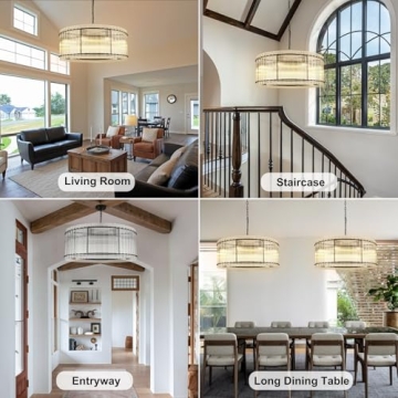 Knurldon 37" Black Round Chandelier with 8 Lights