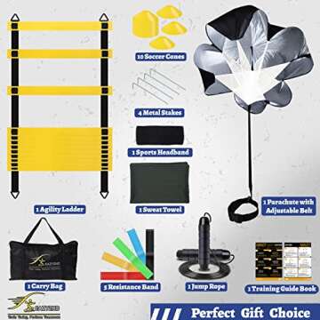 Eazy2hD Agility Training Equipment Set – Complete Training Kit for Agility and Speed