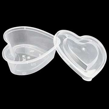 Goodma 36 Piece Heart Shaped Slime Storage Containers