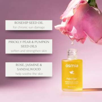 Osmia Organics Natural Nectar Nourishing Drops | Clean Beauty For Healthy Skin (1 fl oz | 30 ml)
