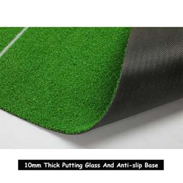 2-FNS Golf Putting Mat Game Set, Golf Putting Green Game Set with 4 Golf Balls,Golf Training Mat for Indoor Outdoor (3 Holes)