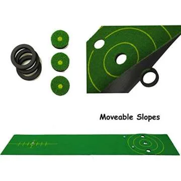2-FNS Golf Putting Mat Set for Indoor Outdoor Fun