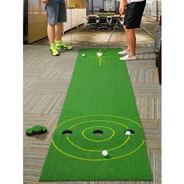 2-FNS Golf Putting Mat Set for Indoor Outdoor Fun