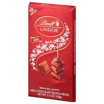 Lindt LINDOR Milk Chocolate Truffle Bar - 12 Count Pack