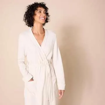 Lightweight Waffle Full-Length Robe for All-Day Comfort