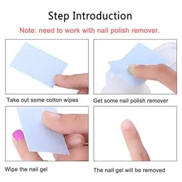 EORTA 1200 Pcs Disposable Nail Wipes Nail Polish Remover Lint Free Cotton Soft Pads for Acrylic Gel Nail, Nail Art, Finger/Toenail Care, 2 Random Colors