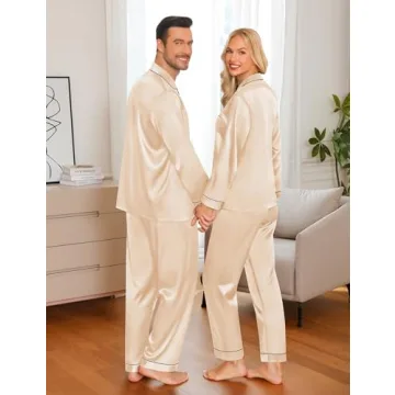 Couple Matching Silk Satin Pajamas Set for Cozy Nights