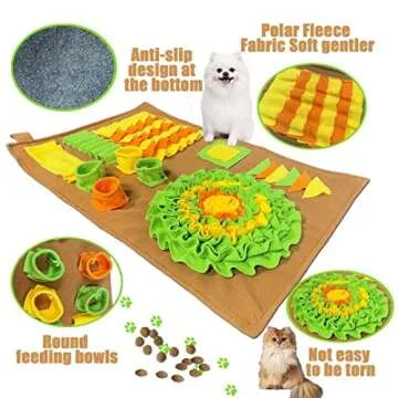 LXWSLGJ Snuffle Mat for Large Dogs,Dog Interactive Feeding Mat 32inx20inPet Nose Work Blanket for Training and Stress Relief,Encourage Natural Foraging Skills Release Attention