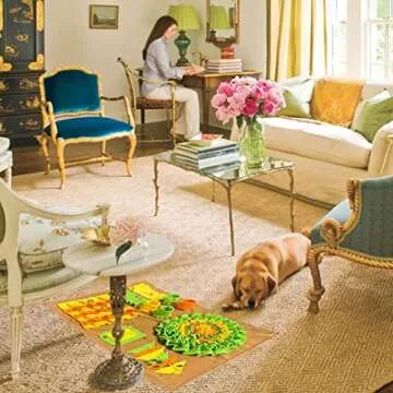 LXWSLGJ Snuffle Mat for Large Dogs,Dog Interactive Feeding Mat 32inx20inPet Nose Work Blanket for Training and Stress Relief,Encourage Natural Foraging Skills Release Attention