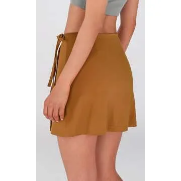 Stylish ODODOS Wrap Skorts with Built-in Shorts for Women