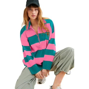 Yousify Women's Half Zip Tunic Sweater - Cozy & Stylish