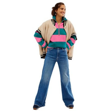 Yousify Women's Half Zip Tunic Sweater - Cozy & Stylish