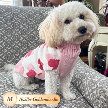 KYEESE Red Heart Dog Sweater for Valentine's Day