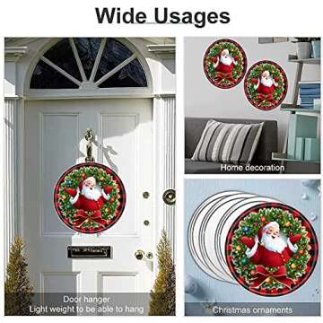 Welcome Wreath Tin Sign for Farmhouse Front Porch Decor Touchdown Season Sign Fall Sign Football and Heart Sign - Gift for Christmas Housewarming Holiday Home Decoration 12IN