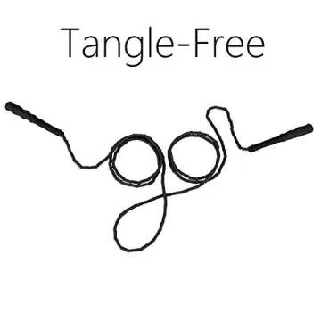Jump Rope, Amble Soft Beaded Segment Jump Rope - Tangle-Free for Keeping Fit, Training, Workout and so on - Adjustable for Men, Women and Kids - 9 Feet