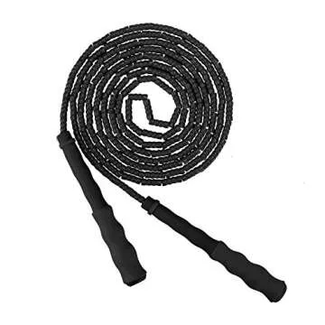 Jump Rope, Amble Soft Beaded Segment Jump Rope - Tangle-Free for Keeping Fit, Training, Workout and so on - Adjustable for Men, Women and Kids - 9 Feet