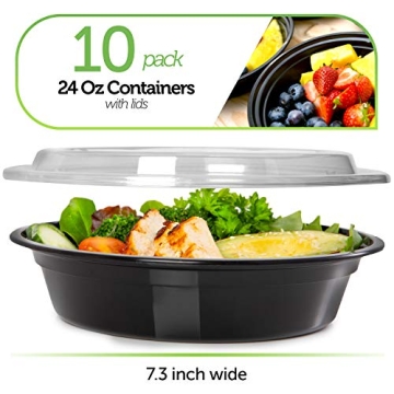PrepNaturals Reusable Meal Prep Containers - 10 Pack