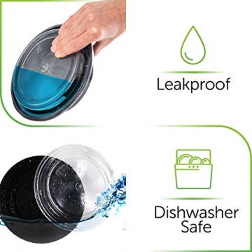 PrepNaturals Reusable Meal Prep Containers - 10 Pack