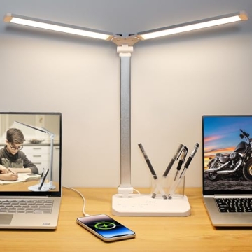 iVict Dual Swing Arm LED Desk Lamp for Home and Office