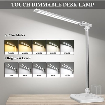 iVict Dual Swing Arm LED Desk Lamp for Home and Office