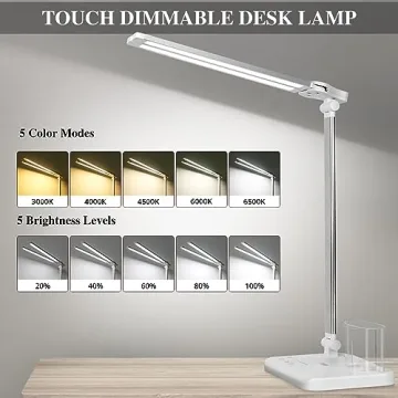iVict Dual Swing Arm LED Desk Lamp for Home and Office