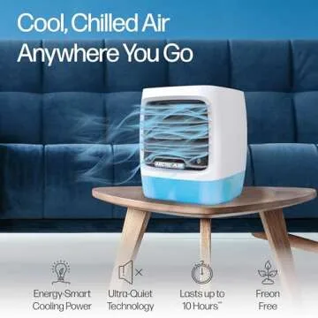Arctic Air Chill Zone Evaporative Cooler with Hydro-Chill Technology, Portable Fan with 4 Adjustable...