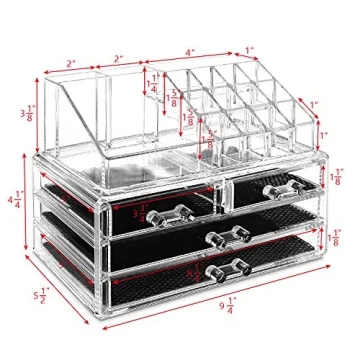 Ikee Design Acrylic Makeup Organizer for Beauty Essentials