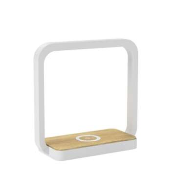 blonbar Bedside Lamp Qi Charger LED Desk Lamp with Touch Control 3 Light Hues,Table Lamp Eye-Caring Reading Light for Kids, Adults, Home, Dorm and Office,Wireless Charge for All Qi Devices