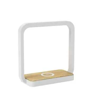 blonbar Bedside Lamp Qi Charger LED Desk Lamp with Touch Control 3 Light Hues,Table Lamp Eye-Caring Reading Light for Kids, Adults, Home, Dorm and Office,Wireless Charge for All Qi Devices