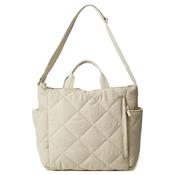 Stylish Women Quilted Tote Bag Puffer Hobo Handbag